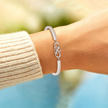 "Always Remember I Love You Mom Forever" Love Heart Bracelet