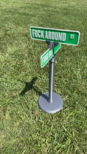 🤣F Around/Find Out Street Sign Desk Decoration | Funny Desk Gift