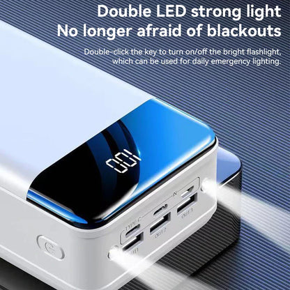 50000mAh Large Capacity Power Bank Mobile Phone Super Fast Charging Mobile Power Tablet Mobile Computer External Power Supply