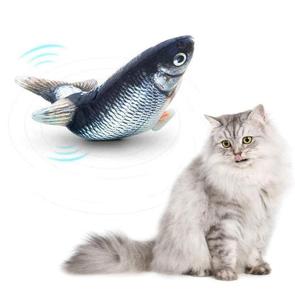 Plush Simulation USB Charging Cat Fish Toy