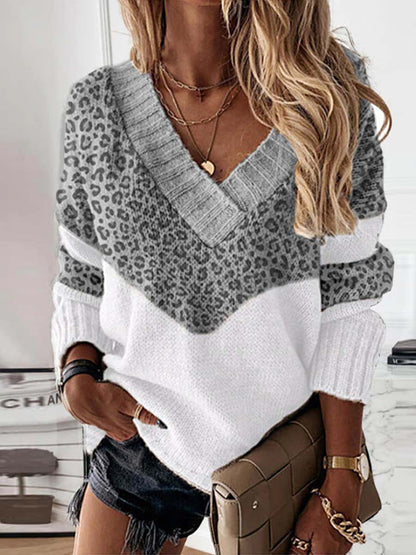 V-Neck Knitted Sweater