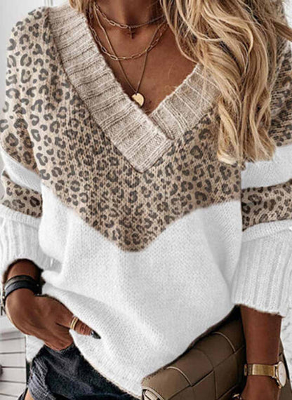 V-Neck Knitted Sweater