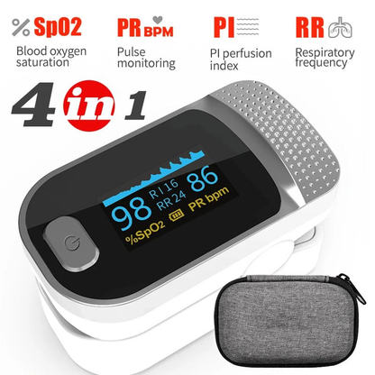 PulseGuard Pro 4 in 1: respiratory frequency-oxygen saturation-pulse rate – perfusion index accuracy of home pulse oximeter