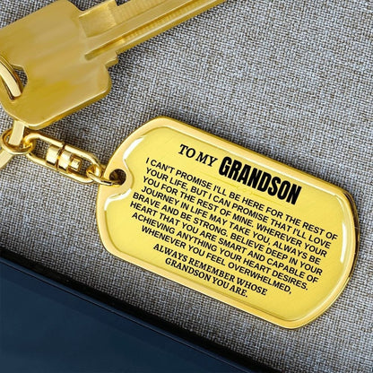 🔥To My Grandson - Remember Whose Grandson You Are - Unique Keychain