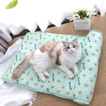 Pet Summer Cool Bed Ice Silk Cooling Mat for Dogs & Cats