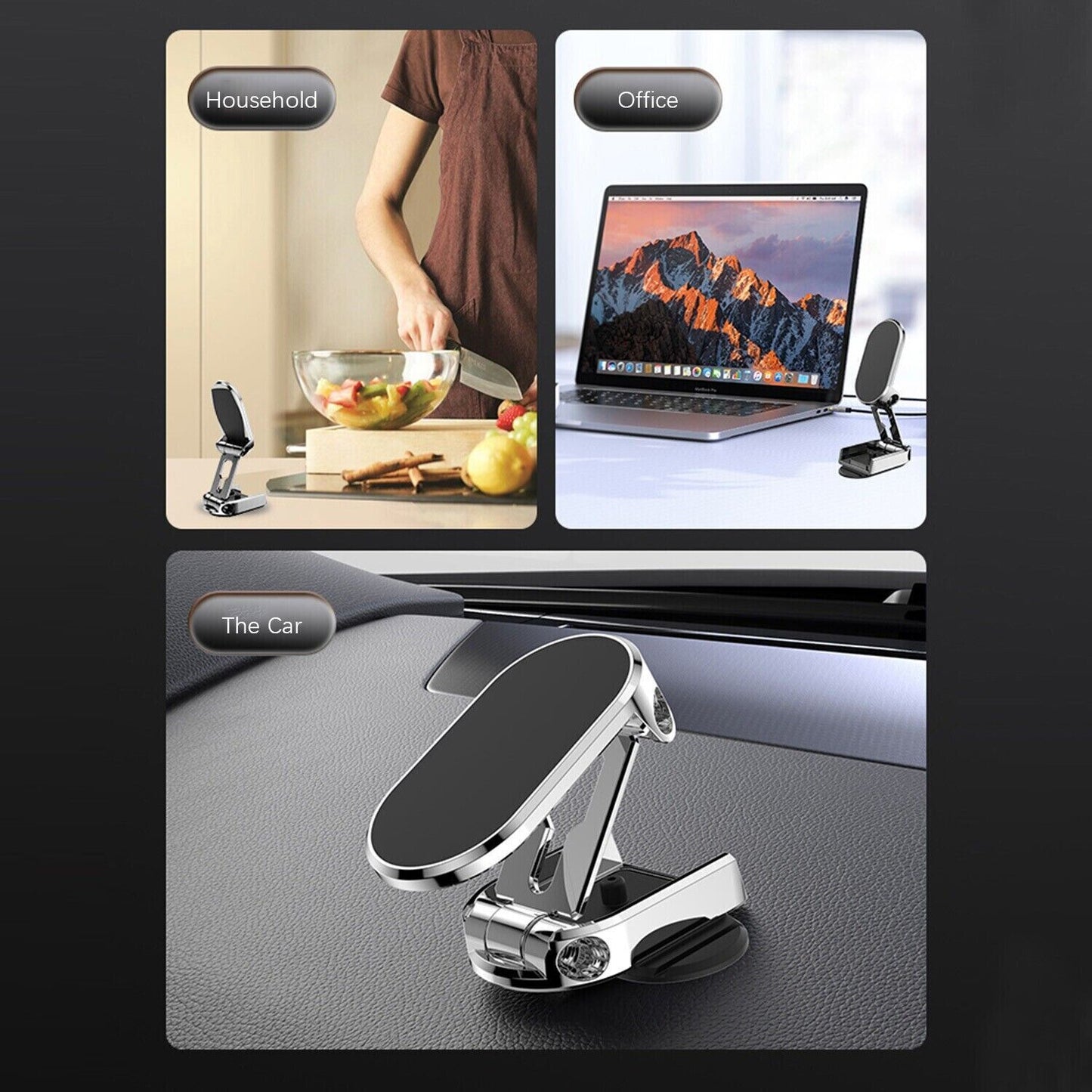 Folding Magnetic Car Phone Holder