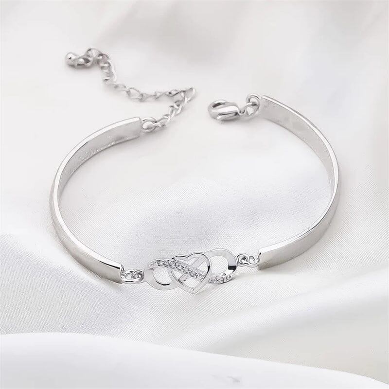 "Always Remember I Love You Mom Forever" Love Heart Bracelet