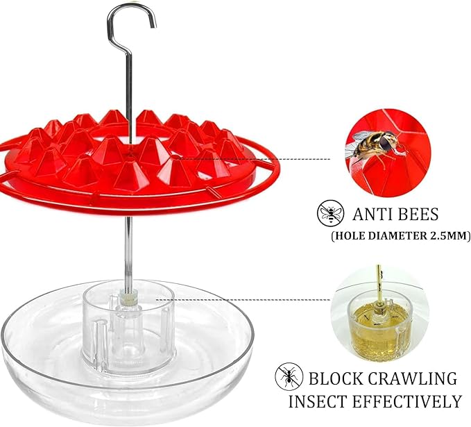 Ant Proof Hummingbird Feeder Outdoor Hanging Perch