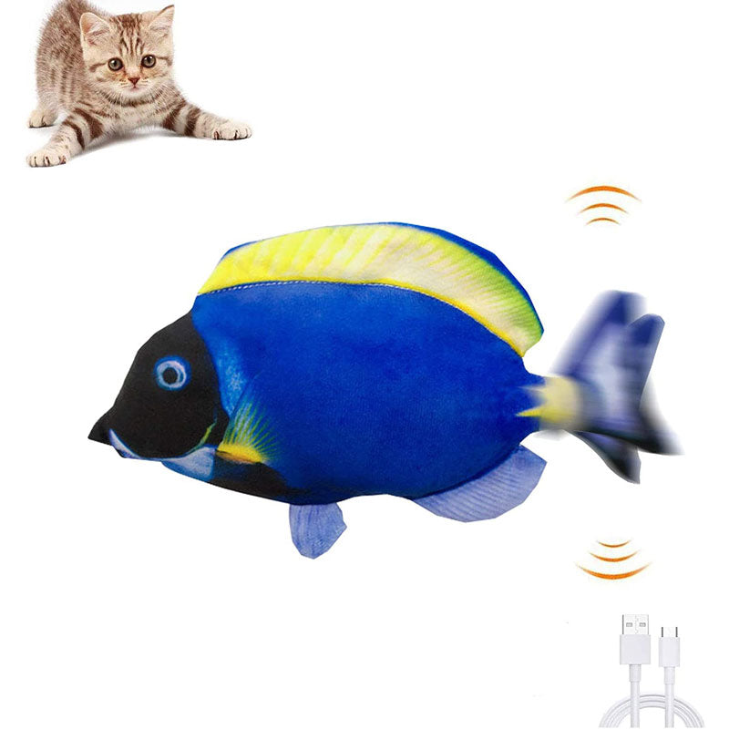 Plush Simulation USB Charging Cat Fish Toy