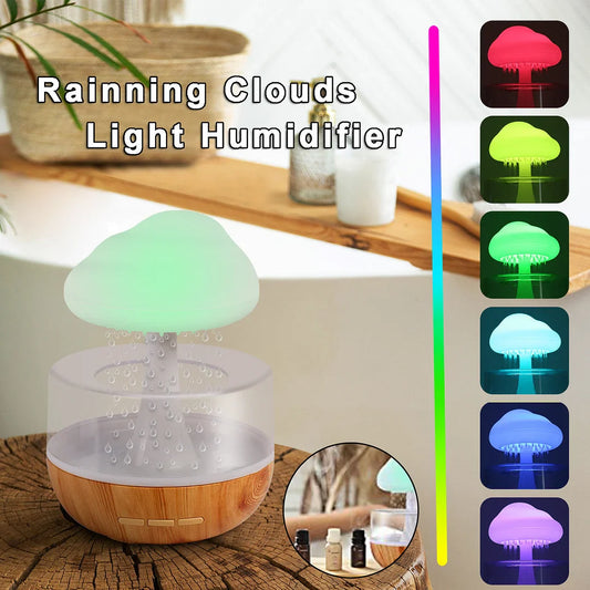 Raining Cloud Humidifier With Night Light Aromatherapy Essential with oil diffuser