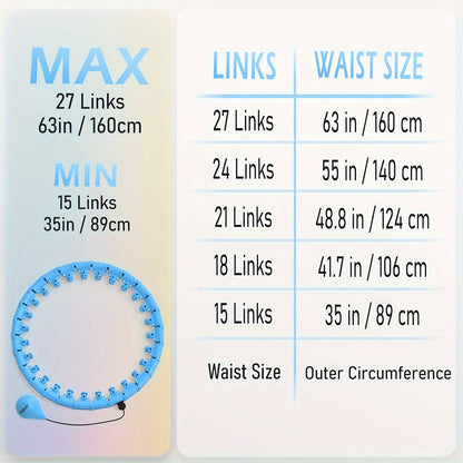 Weighted Exercise Circle for Adults Weight Loss, Infinity Hoop Fit Plus Size 63 Inch/160cm