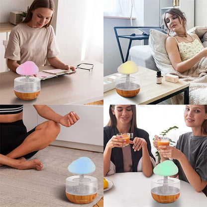 Raining Cloud Humidifier With Night Light Aromatherapy Essential with oil diffuser