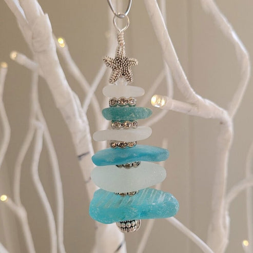 Sea Glass Christmas Tree Ornament