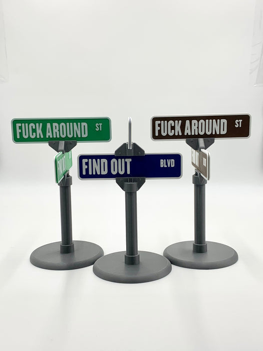 🤣F Around/Find Out Street Sign Desk Decoration | Funny Desk Gift