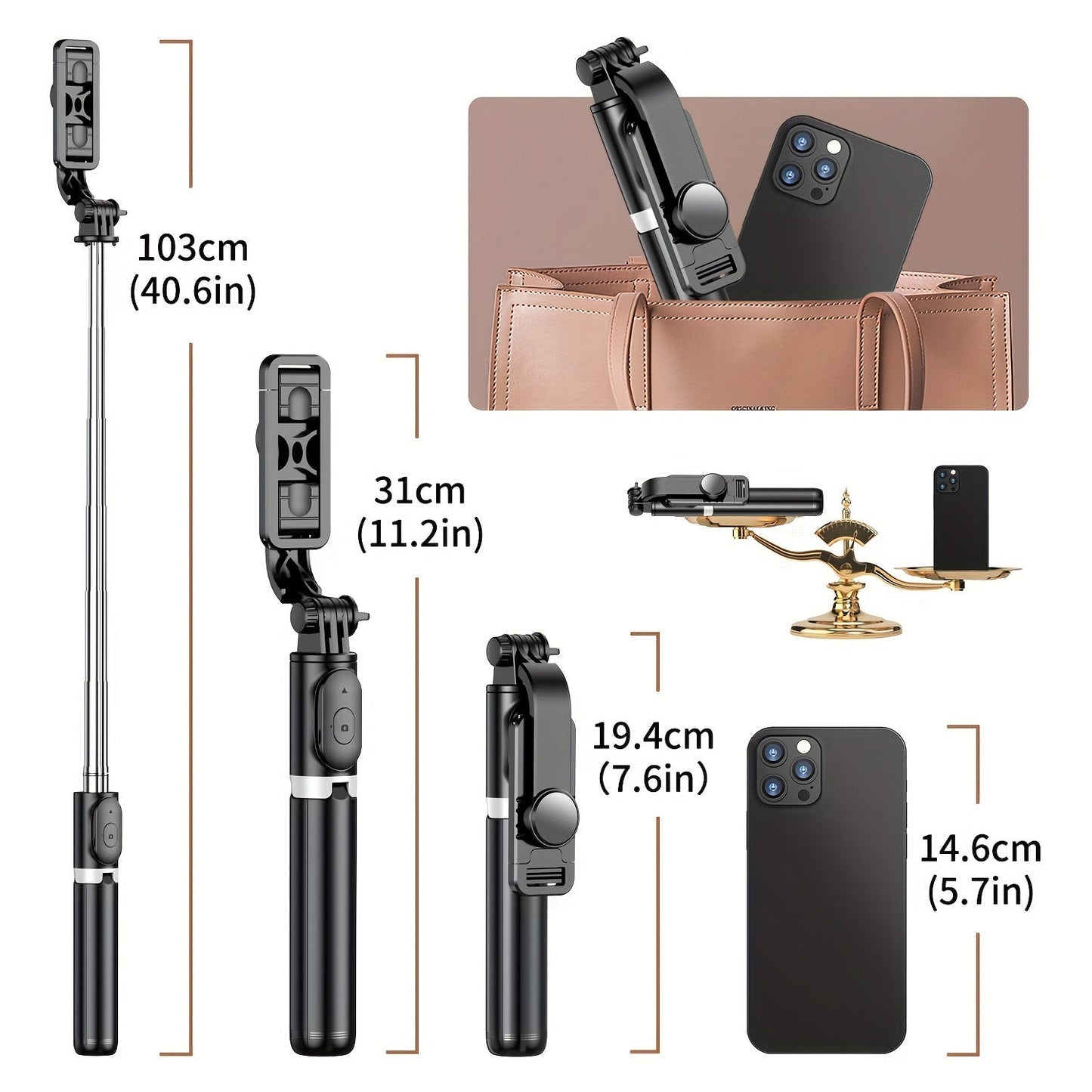 Portable Tripod Mount Stand for Cell Phone & Camera