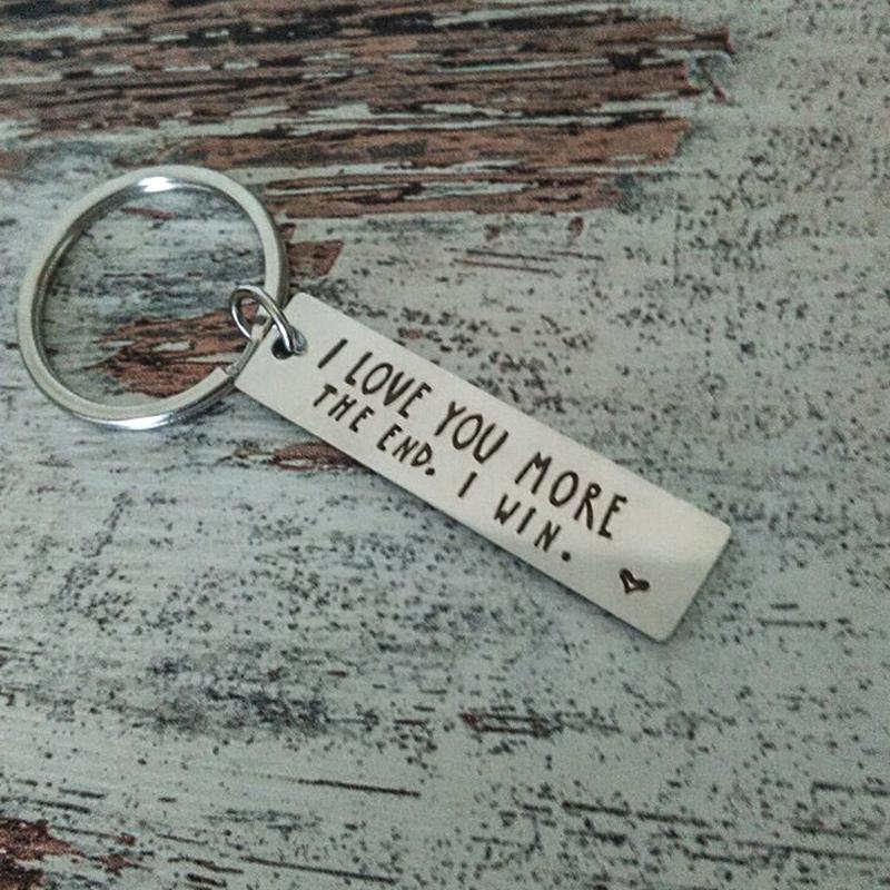 "I Love You More The End I Win" Funny Gift Keychain- Gift for him/her