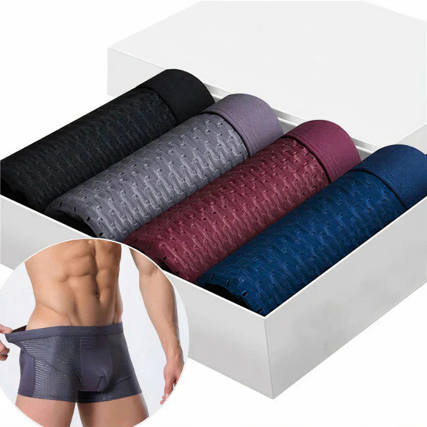 10Pcs - Bamboo Fiber Boxer Shorts – For All-day Comfort