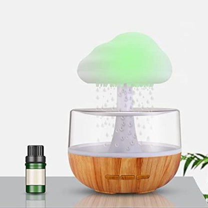 2-in-1 Desk Light Humidifier Rain Cloud Aromatherapy Essential Oil Zen Diffuser & Raining Cloud Night Light Mushroom Lamp