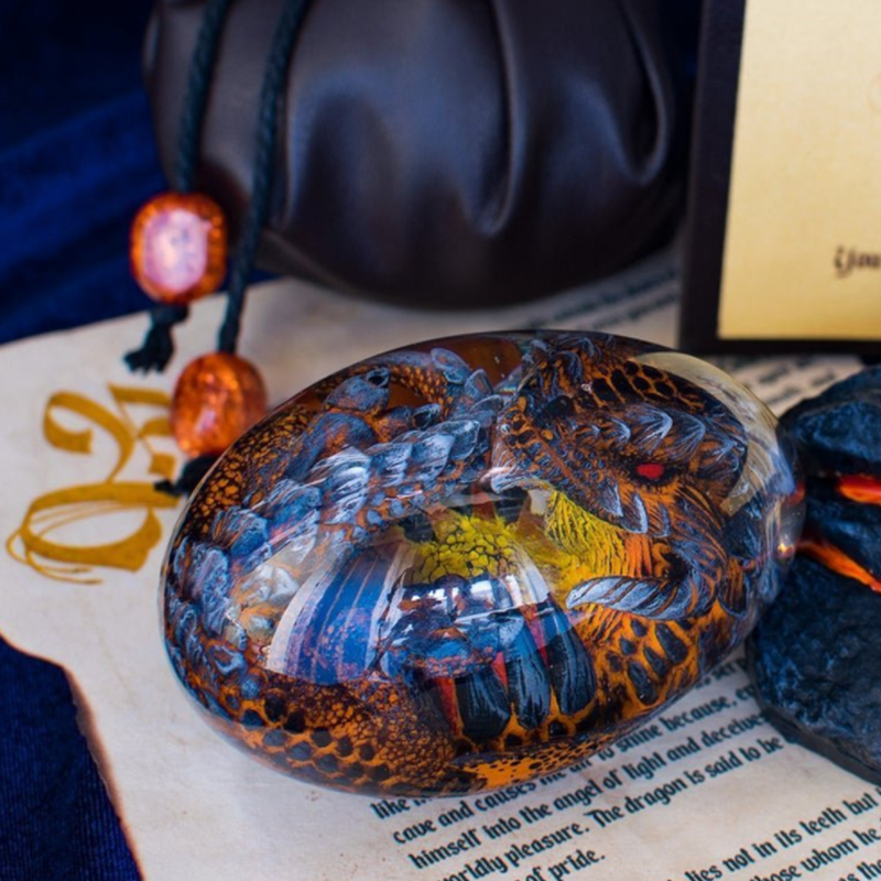 Resin Transparent Lava Dragon Egg Souvenir Gift