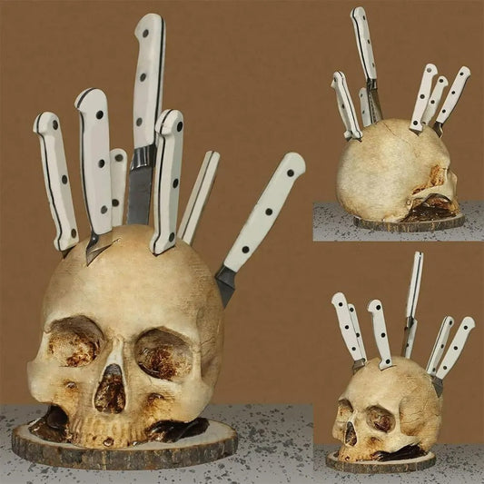 Gothic Skull Knife Holder