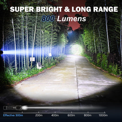 Outdoor lighting white laser flashlight with cob warning side work light