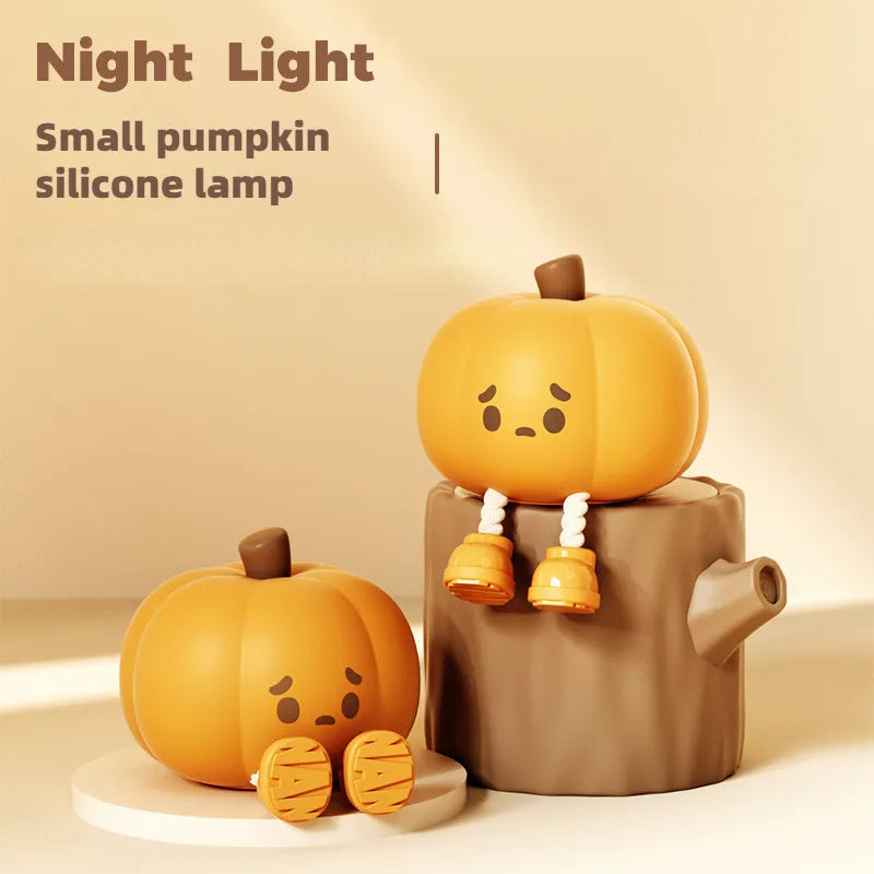 Cute Silicone Halloween Pumpkin Night Light Lamp for Halloween Decorations