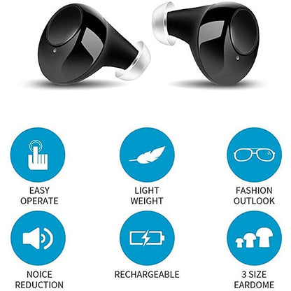 Invisible Rechargeable ITE Mini Hearing Aid