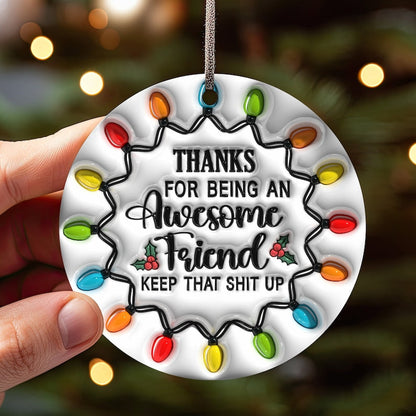 🎁BESTIES CHRISTMAS ROUND ORNAMENT