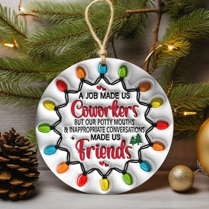 🎁BESTIES CHRISTMAS ROUND ORNAMENT