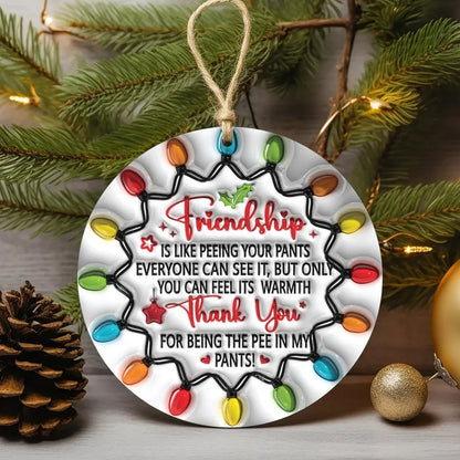 🎁BESTIES CHRISTMAS ROUND ORNAMENT