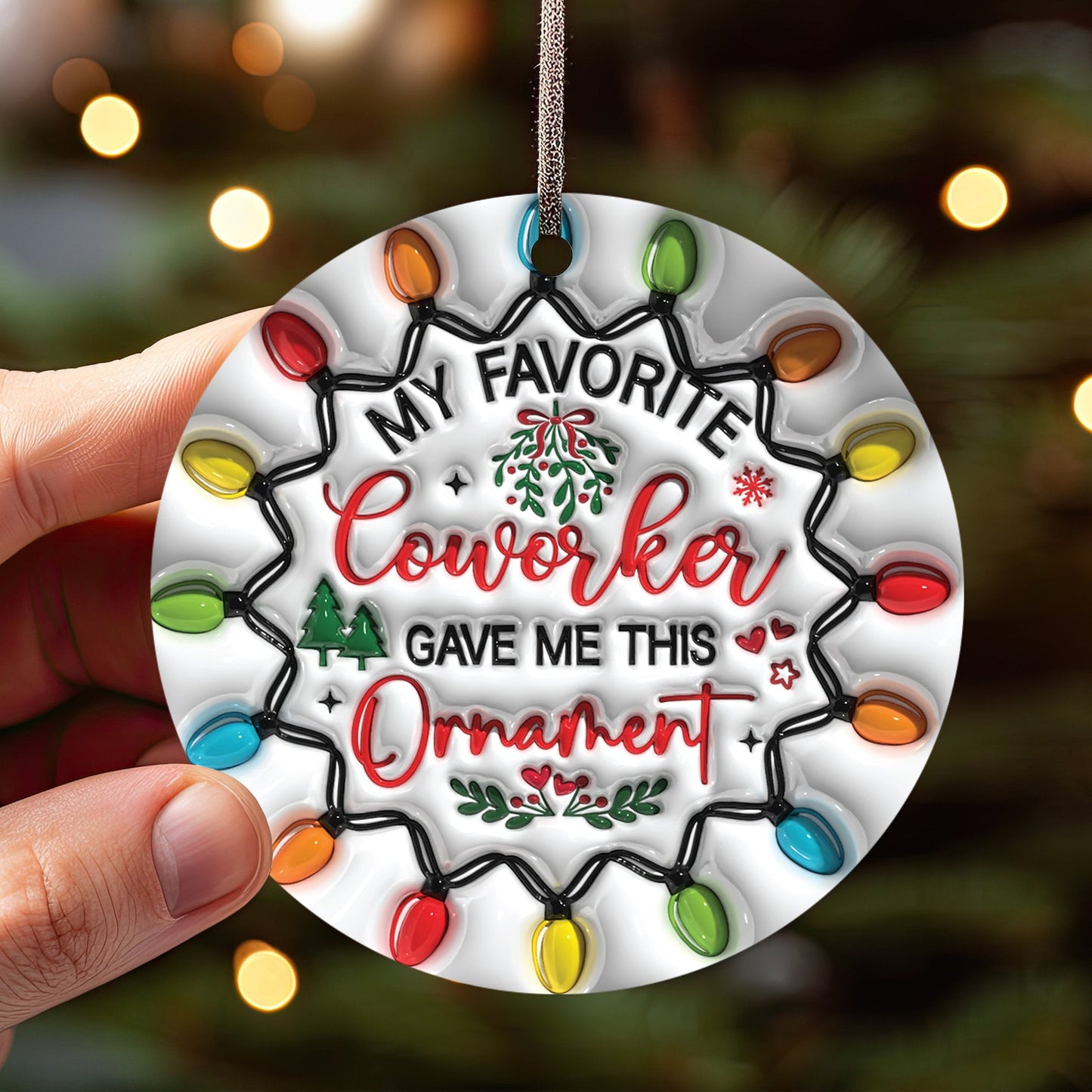 🎁BESTIES CHRISTMAS ROUND ORNAMENT