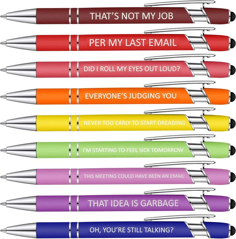 10 pcs Funny Office Pens(Black Ink)