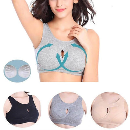 Pure Cotton Instantly Lifts Anti Sagging Wirefree Bra