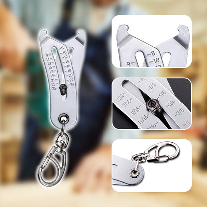 Portable Precise Thread Size Checker Keychain